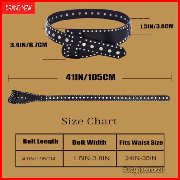 Wide Elastic Belt Vintage Chunky Waist Belt Rivet-Studded Leopard PU Leather